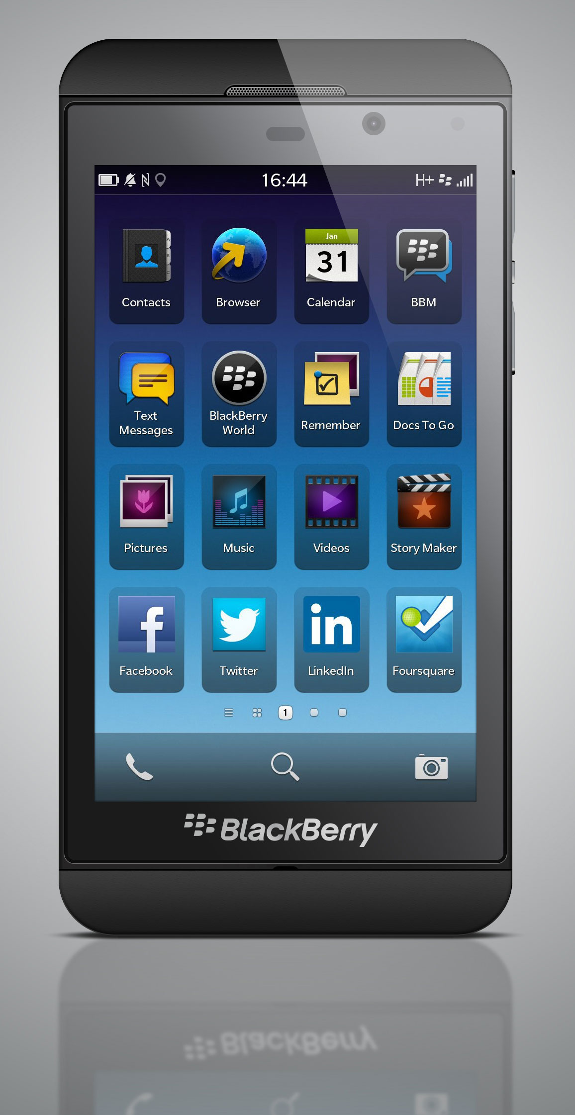 BlackBerry Z10 Mobile PSD Mockup