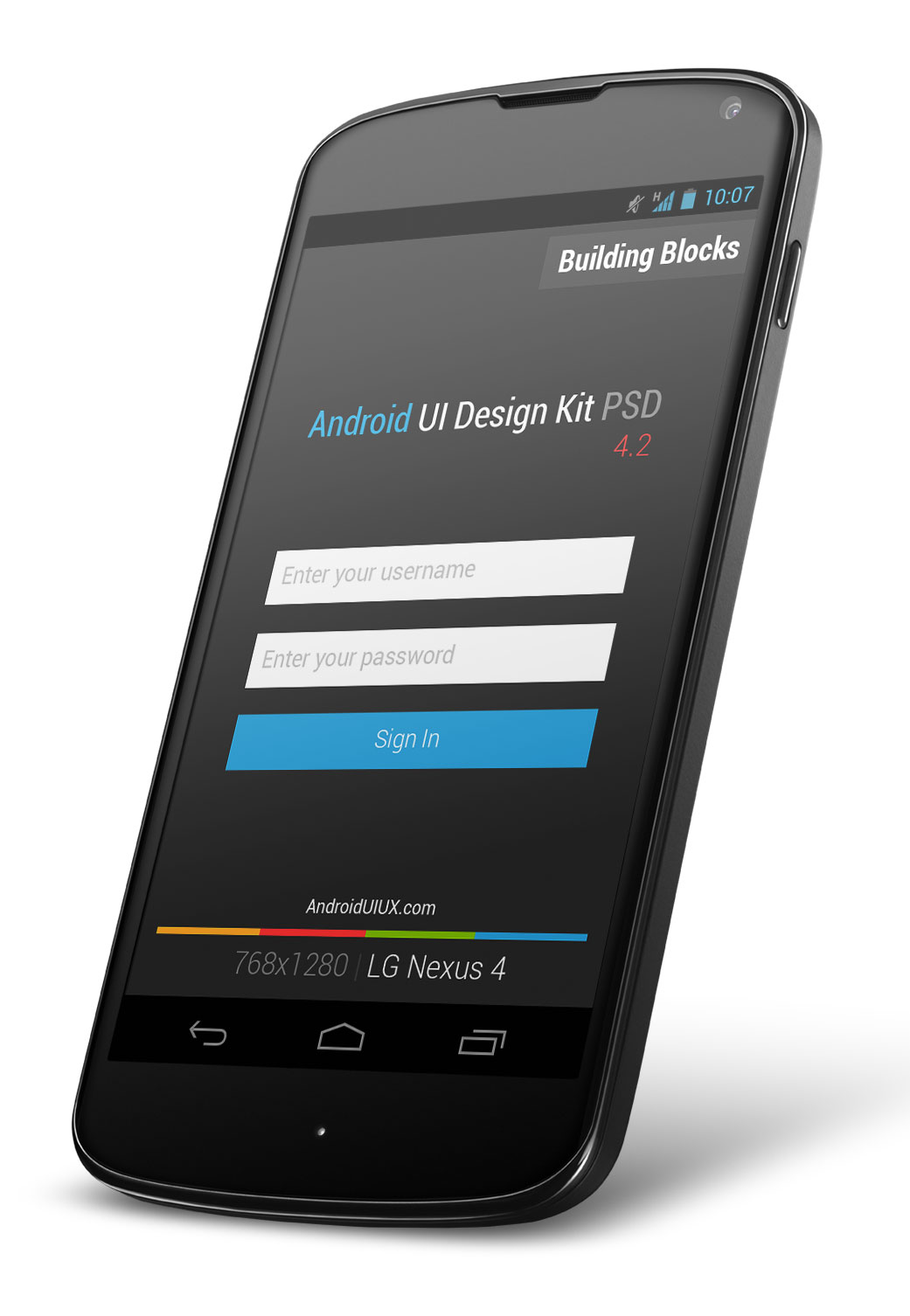 Google Android Jelly Bean Mobile App GUI Kit PSD Mockups