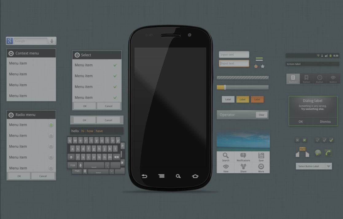 Android GUI PSD Mockup Template