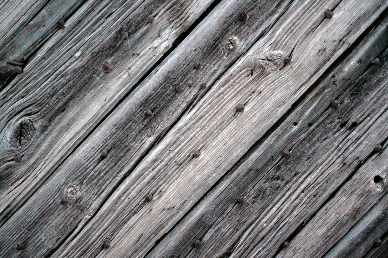 PSD Mockup Cracked Vintage Wood Plank Flooring Rusty Nails