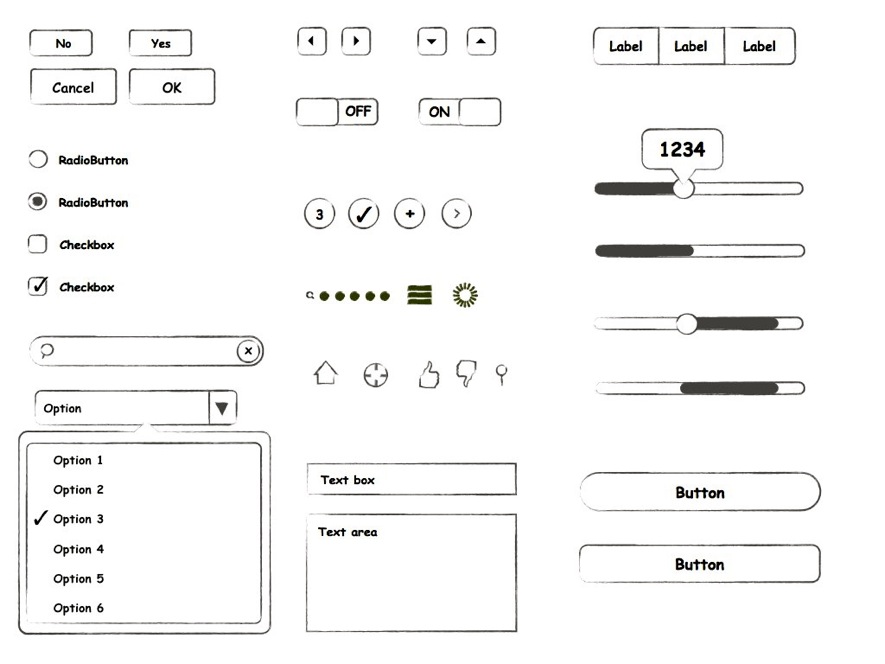 Desktop Mobile App Mockup Prototype iOS OSX Template Interface Sliders Buttons Fields