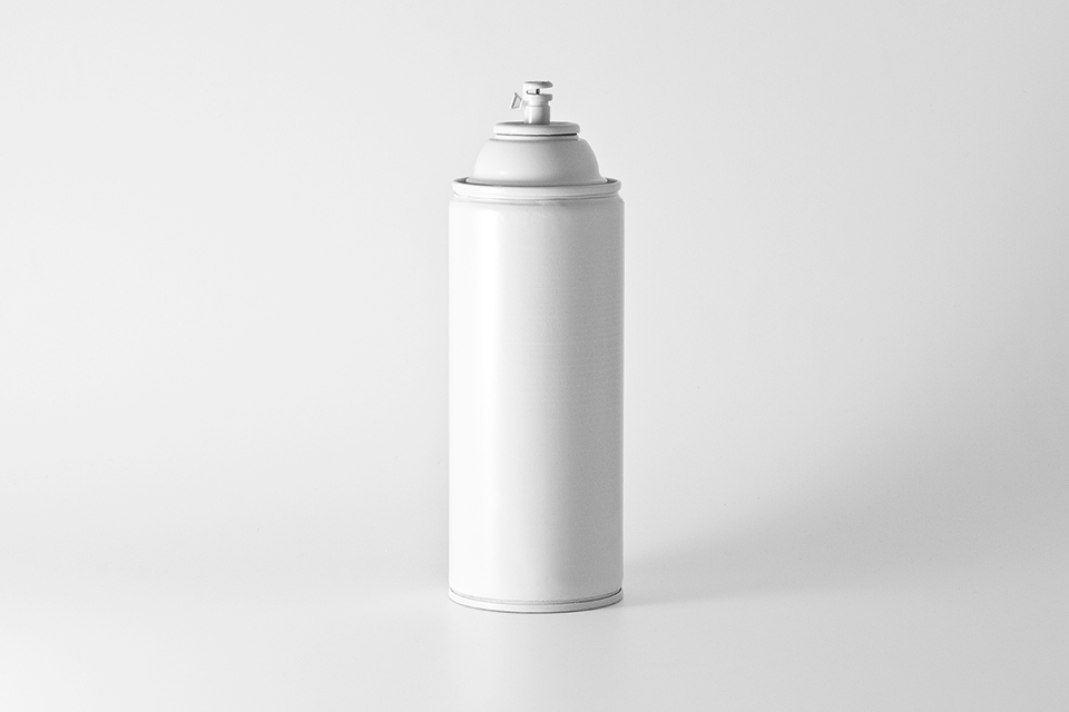 White Spray Can