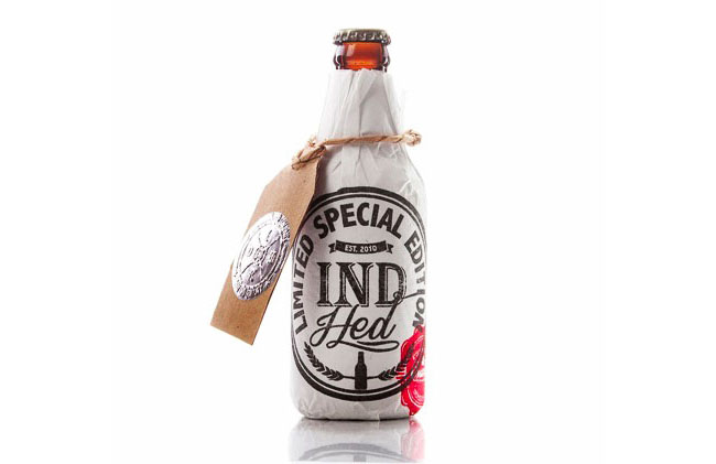 IndHED Beer Bottle Graphic Design Product Photography
