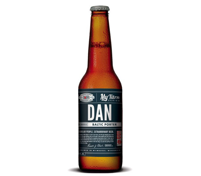 Lakefront Dan Beer Bottle Graphic Design Product Photography
