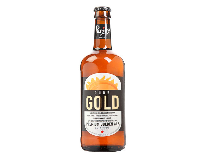Purity Premium Golden Ale Bottle Graphic Design Product Photography