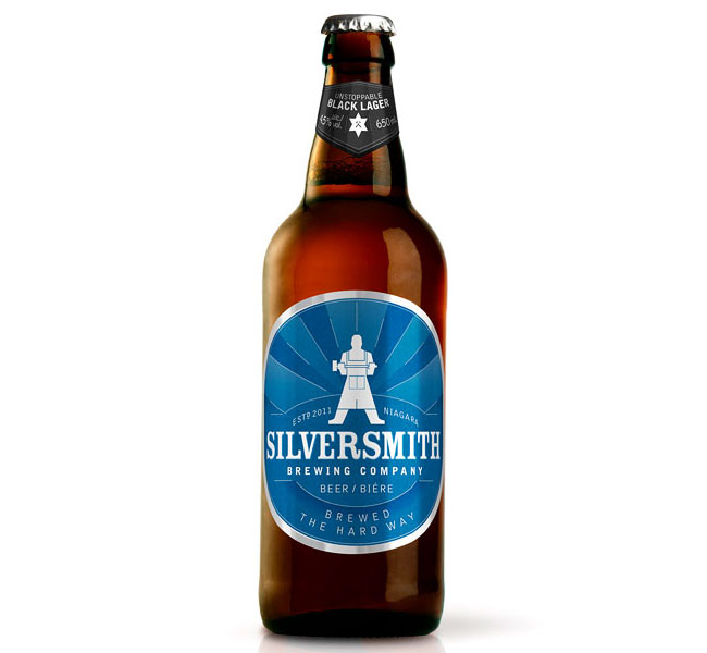 Silversmith Beer Bottle Graphic Design Product Photography