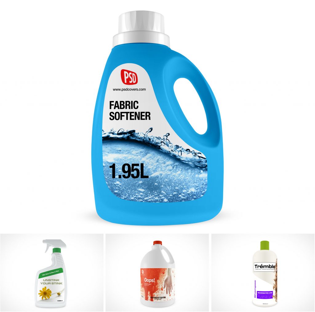 PSD Mockups Detergent Shampoo Product Bottles