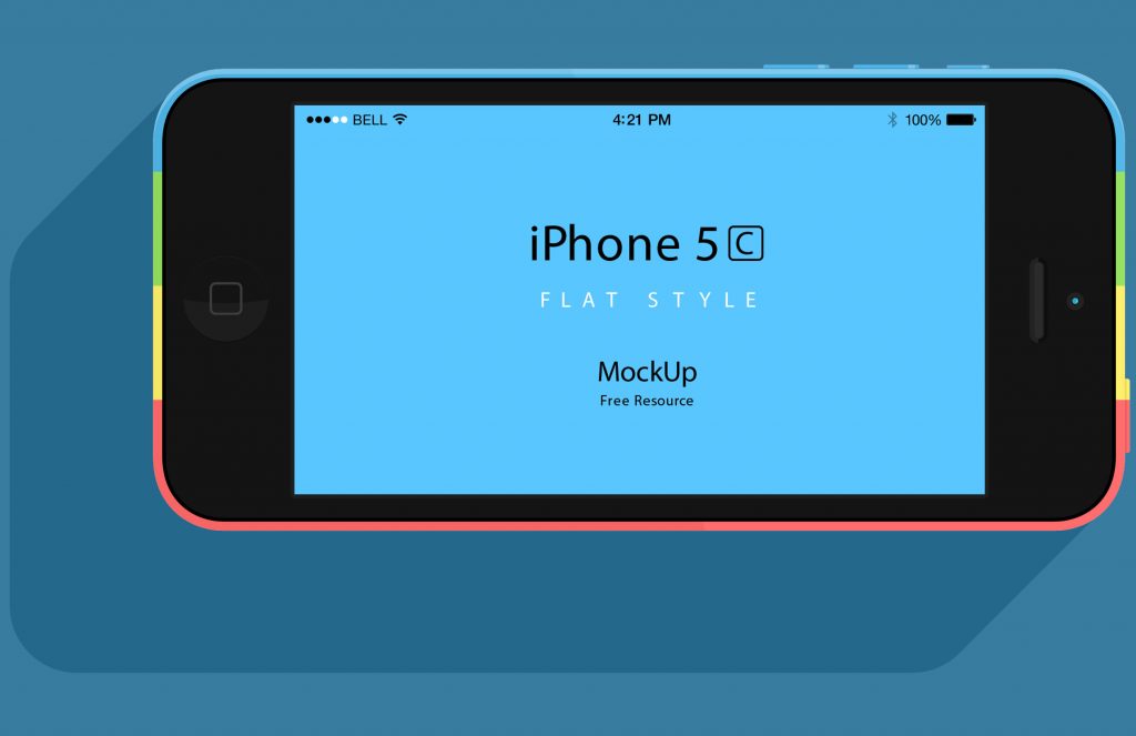 Pixeden iPhone 5C Front Views Vector PSD Mockups