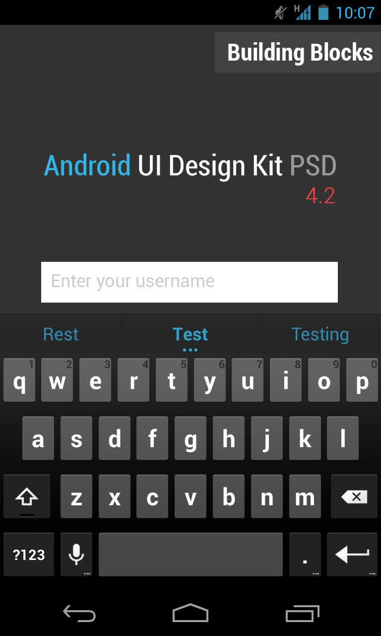 android ui design kit psd mockups on screen keyboard