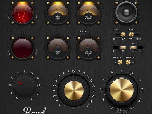 Knobs Dials Equalizers Sliders Toggles Switches PSD UI