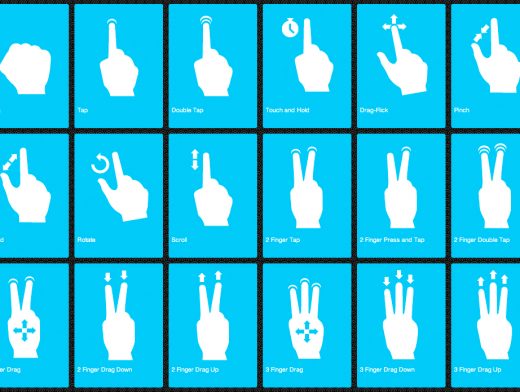 PSD Mobile Mockup Vector Hand Gestures