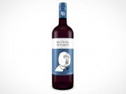 Glass Wine Bottle Drink Label PSD Mockups