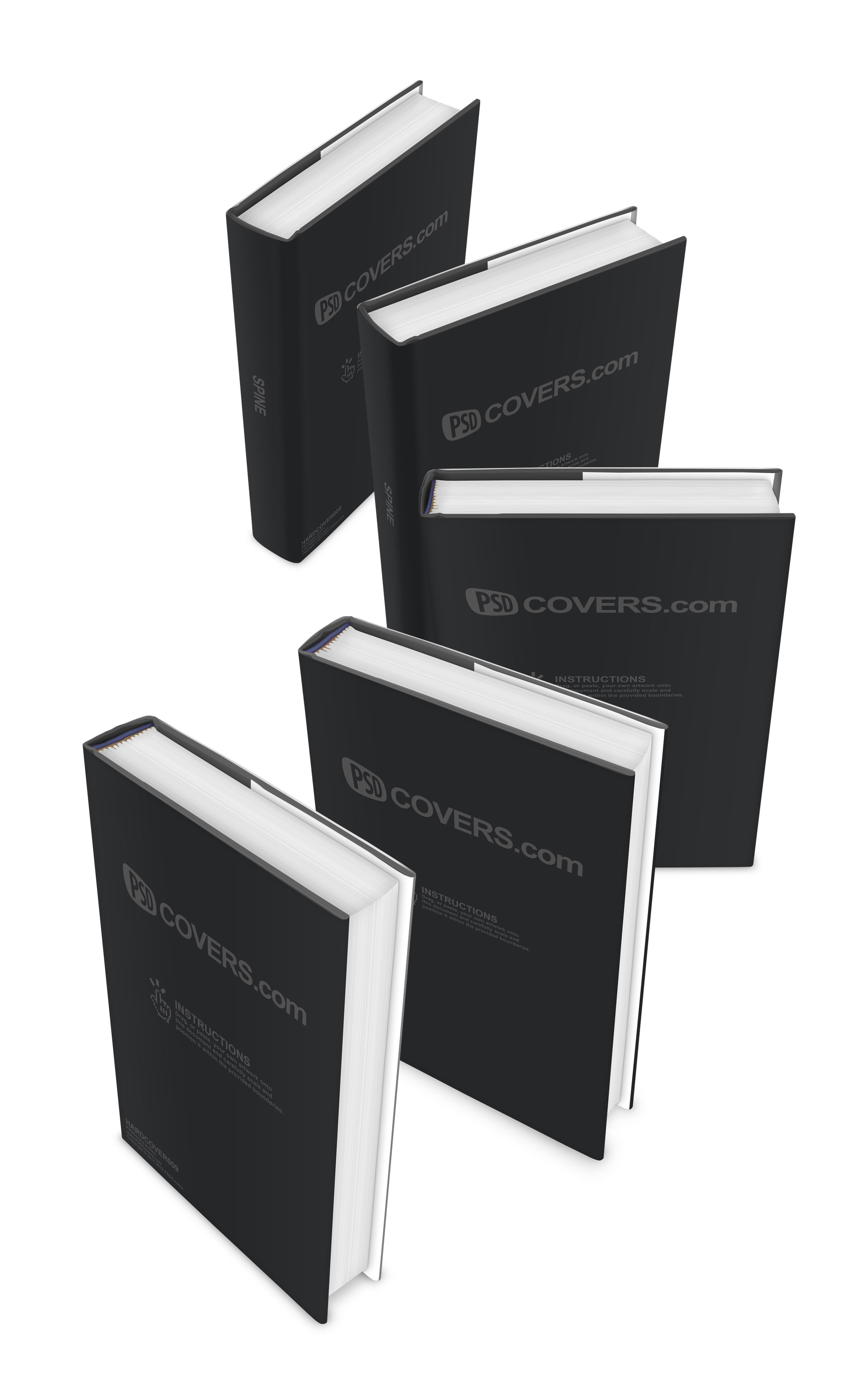 Hardcover eBooks Hardback Novel PSD Mockup Templates