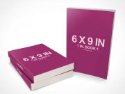 6 X 9 Paperback Book Series Presentation PSD Mockup