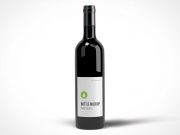 Black Wine Bottle Photo Realistic PSD Mockup