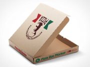 Four Stage Pizza Box PSD Mockup