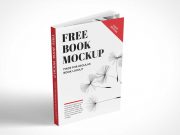 Free Standing Paperback Book PSD Mockup