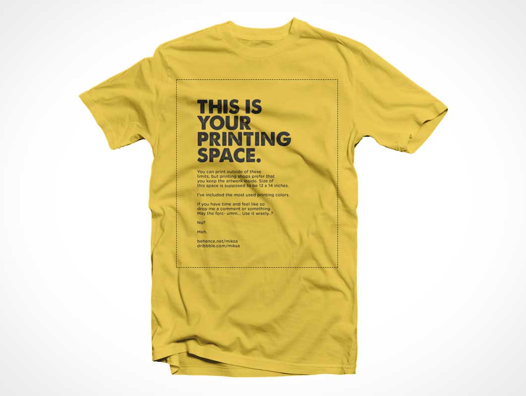 Free T-shirt PSD Mockup Includes Front, Back & Folded - PSD Mockups