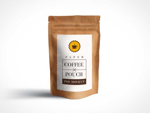 Paper Pouch Packaging PSD Mockup