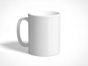 clear white blank ceramic mug psd mockup