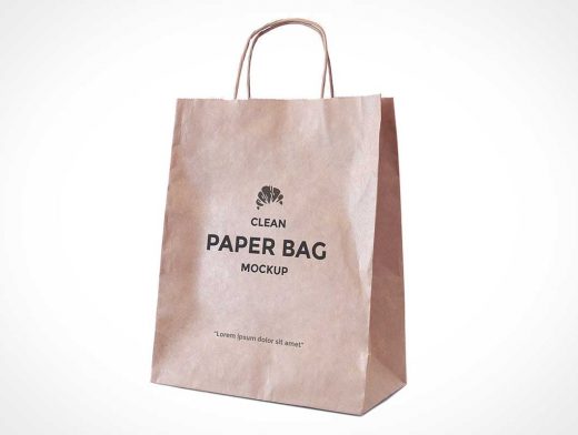 shopping paper bag psd mockup