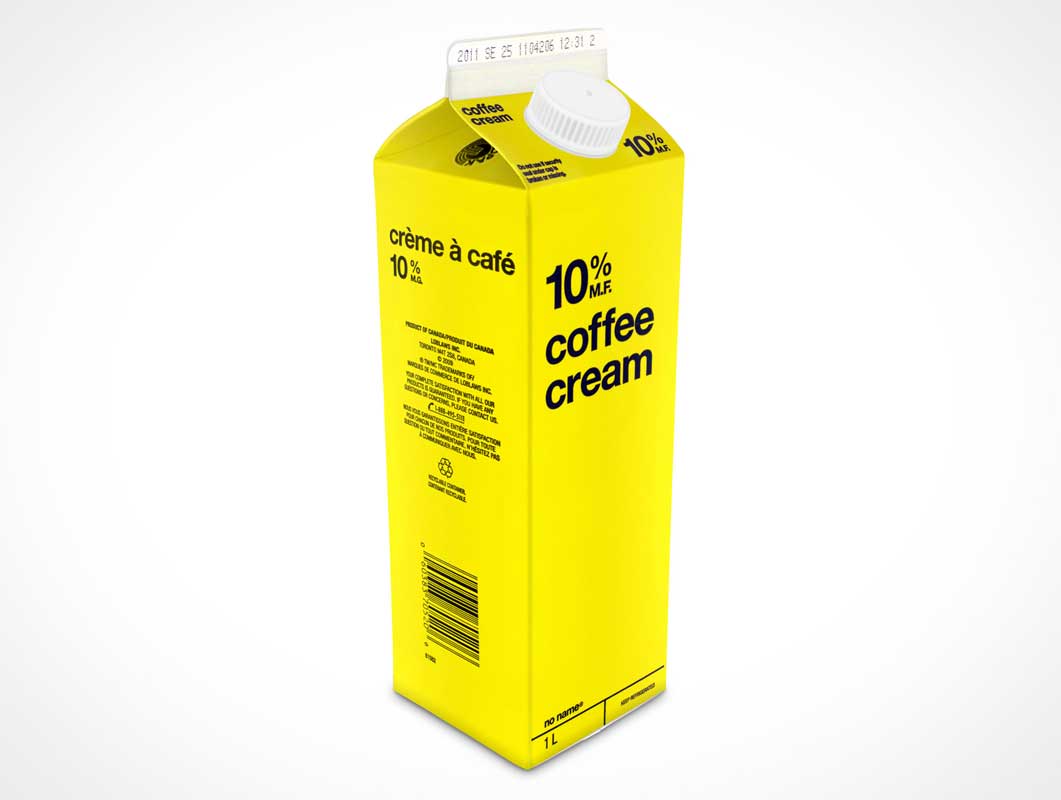 Download 1Litre Milk Carton PSD Mockup Product Shot - PSD Mockups