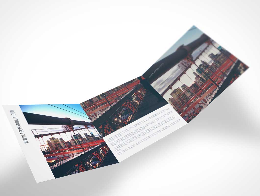 3 Panel Tri-Fold PSD Mockup Flyer
