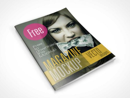 8 Free Magazine PSD Mockups Cover And Page Shots