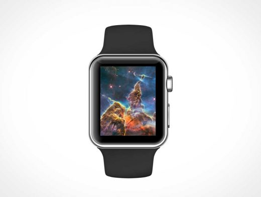 Apple Watch Sport PSD Mockup With Wristband