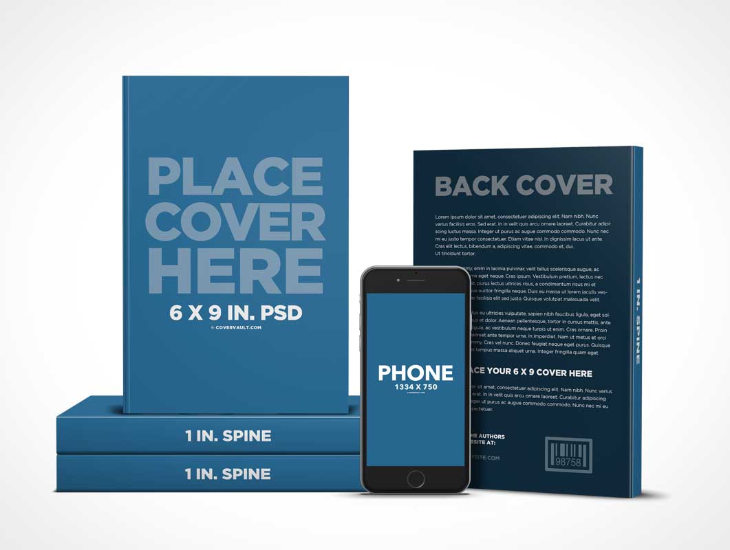 Book Promotion PSD Mockup with iPhone eReader App