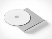 Compact Disk PSD Mockup with Sleeve Envelope