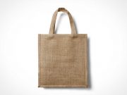Eco Burlap Bag PSD Mockup With Handle