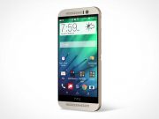 HTC One M8 Android PSD Mockup Rotated Left