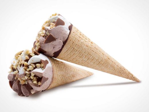 Ice Cream Cone Drumstick PSD Mockup