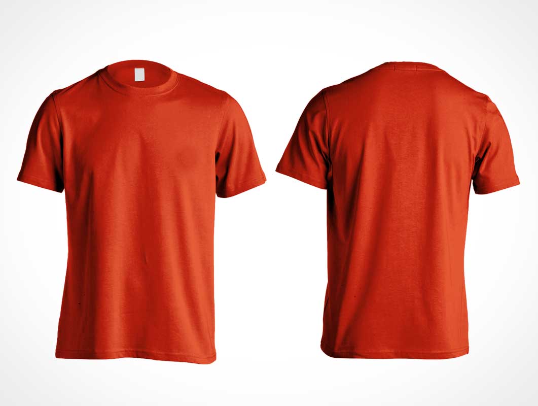 Men s Gildan Cotton T Shirt PSD Mockup Front and Back PSD Mockups