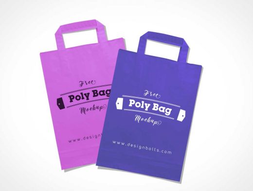 Plastic Polly Shopping Bag PSD Mockup