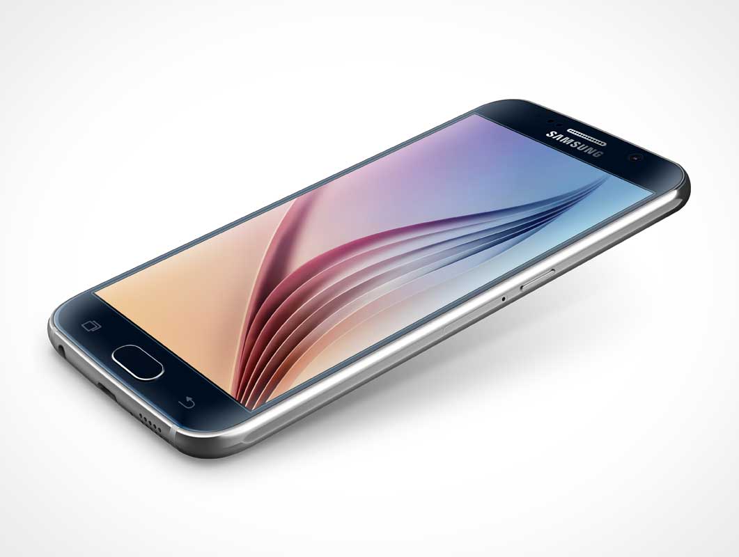Samsung Galaxy S6 PSD Mockup Lifting Off Surface