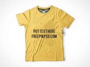 T-Shirt PSD Mockup Design in 3 Colors