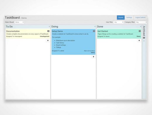TaskBoard: A simple, visual way to keep track of what needs to get done