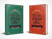 Two 6 x 9 Hardcovers Standing PSD Mockup