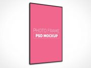 Wall Poster PSD Mockup With Box Frame