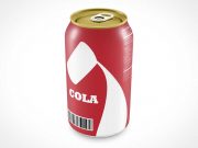 Soda Pop Can PSD Mockup Above View