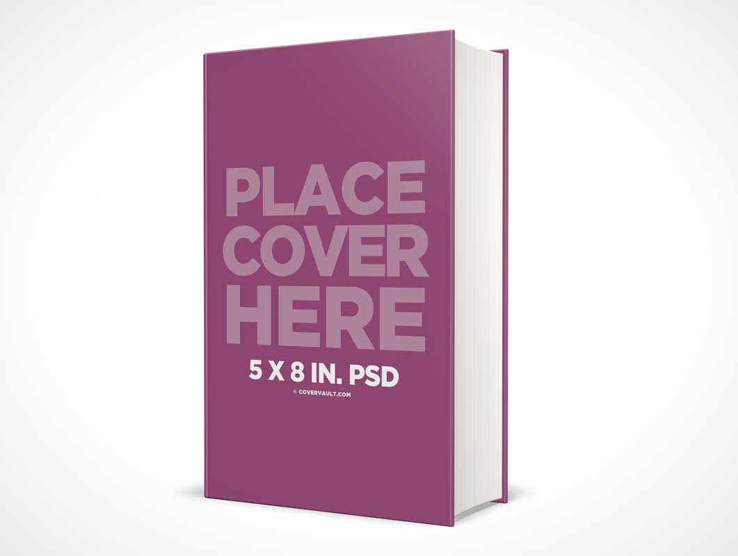 5 x 8 Hardcover PSD Mockup Thick Spine Book