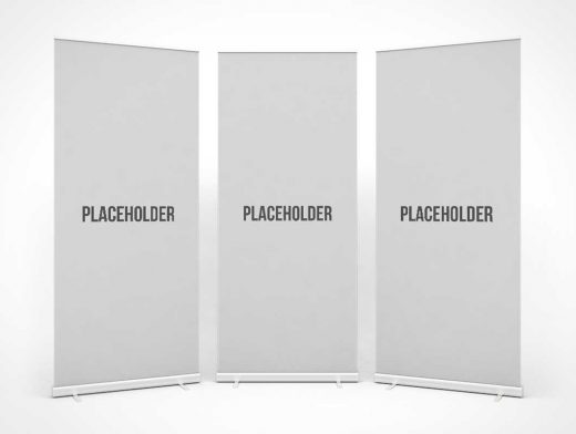 Banner Rollup Stands PSD Mockup