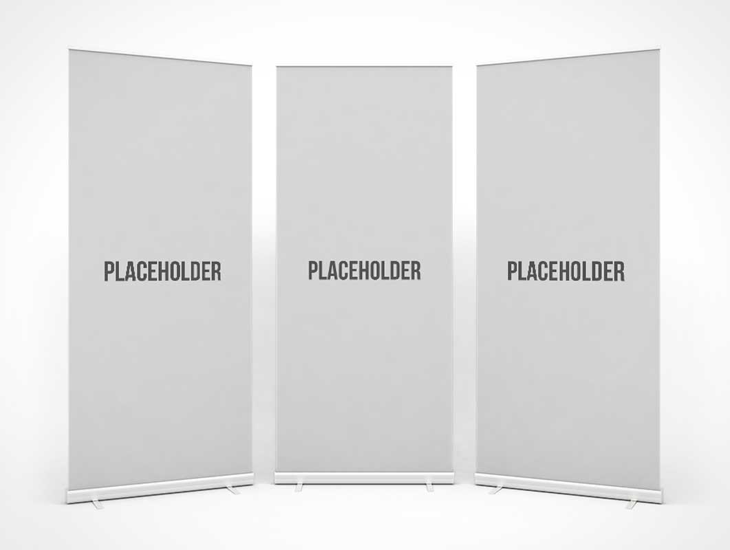 Banner Rollup Stands PSD Mockup