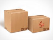 Box Carton Delivery Packaging PSD Mockup