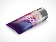 Cosmetic Squeeze Tube PSD Mockup With Plastic Cap