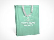Fabric Tote Bag PSD Mockups With Carry Handles