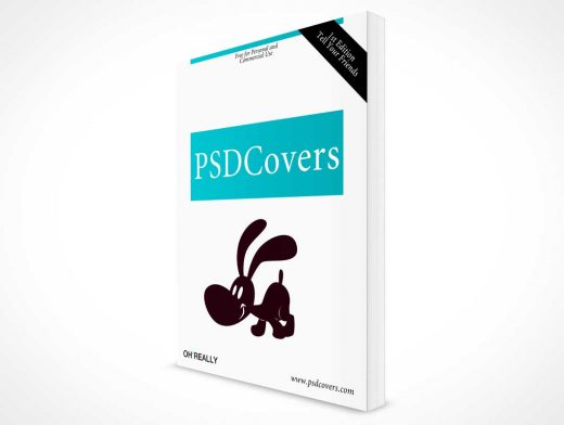 Front Cover Softcover Book PSD Mockup