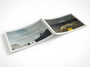Landscape Brochure PSD Mockup Front And Back Cover